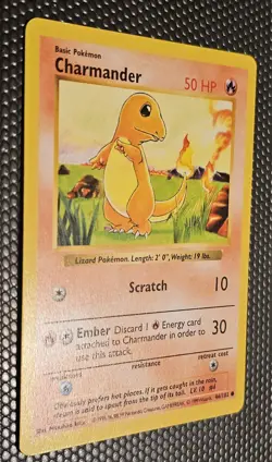 Pokemon 1999 Shadowless Base Set - Chamander, Squirtle, Bulbasaur - NM Cards - Image 4