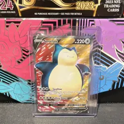 Pokemon TCG Snorlax V Ultra Rare Sword & Shield Holo 197/202 Card Stock - Image 1