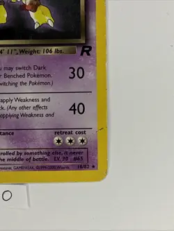 Pokemon Dark Alakazam TCG Card 18/82 Non-Holo Heavy Play - Image 3