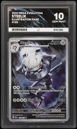 Steelix ACE 10 Mega Evolution 150/132 Perfect Subgrades! Pokemon Card - Image 3