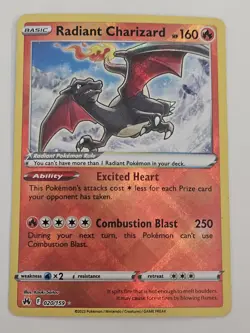 Pokemon TCG Radiant Charizard Crown Zenith Holo Ultra Rare Card 020/159 - Image 1