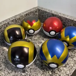 Pokemon TCG PokeBall Tin Set of 6 EMPTY Tins (No Cards) - Image 1