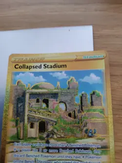 Pokemon Collapsed Stadium 215/196 SWSH Lost Origin Gold Secret Rare Card NM - Image 4