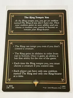 The Ring Tempts You 13 Token MTG LOTR Middle Earth 2023 Mint - 9.0 + Non Foil - Image 2