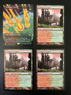 MTG- Stomping Ground x4 (1x Unfinity, 3x Gatecrash) - Image 1