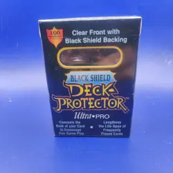 RARE Vintage 1996 Ultra Pro Black Shield Deck Protector 100 Sleeves Rembrandt - Image 1