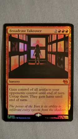 x1 Broadcast Takeover - Foil M MTG Teenage Mutant Ninja Turtles M/NM, English - Image 1