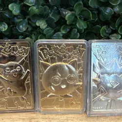 1999 Pokemon 23K Gold-Plated Burger King Nintendo Pikachu Jigglypuff Togepi - Image 3