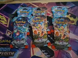 pokemon TCG stellar crown 6 booster packs - Image 1