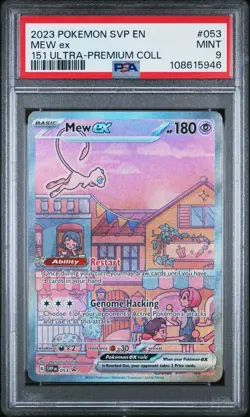 2023 POKEMON EN-SV BLACK STAR PROMO 151 ULTRA-PREMIUM COLL #053 MEW EX PSA 9 #46 - Image 1