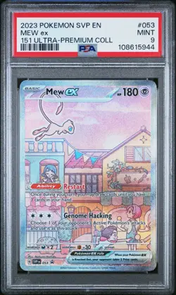 2023 POKEMON EN-SV BLACK STAR PROMO 151 ULTRA-PREMIUM COLL #053 MEW EX PSA 9 #44 - Image 1