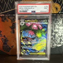 2025 POKEMON MEG EN-MEGA EVOLUTION ULTRA RARE #155 MEGA VENUSAUR EX - PSA 9 Mint - Image 1