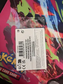 SEALED 2023 Pokemon Van Gogh Pikachu Grey Felt Hat. Super Clean - Mint - Image 2