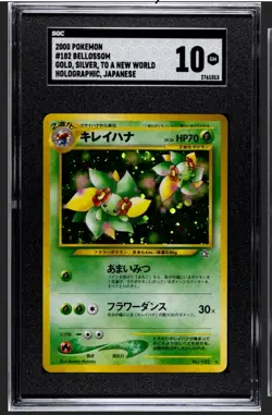 SGC 10 GEM MINT Bellossom 182 Neo Japanese Gold Silver World Holo Rare Pokemon - Image 1