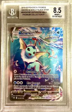 Pokemon TCG - Vaporeon VMAX #SWSH182 - Black Star Promo - BGS 9 - Image 1