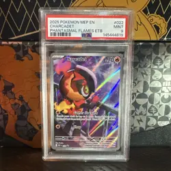 2025 Pokemon Phantasmal Flames Charcadet ETB Promo 22 PSA 9 - Image 1