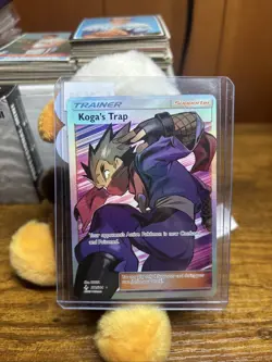 Pokemon Koga's Trap Ultra Rare Full Art Trainer Holo 211/214 Sm-Unbroken Bonds - Image 1