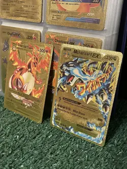 Pokemon Gold Foil Display Art Shining Charizard & More. Lot Of 18. Fast Ship! - Image 5
