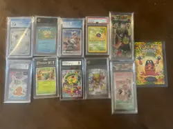 Pokemon PSA CGC Random Granded Lot of 10 Slabs - Image 1