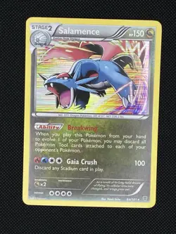 2013 Pokemon Black & White Plasma Blast Salamence Reverse Holo #64/101 (NM) - Image 1