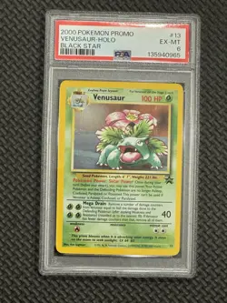 2000 Pokemon Promo Black Star Holo Rare Venusaur 13 PSA 6 - Image 1
