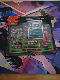 Pokemon TCG SV6.5 Shrouded Fable 3 Pack Blister Pecharunt BRAND NEW SEALED - Image 1