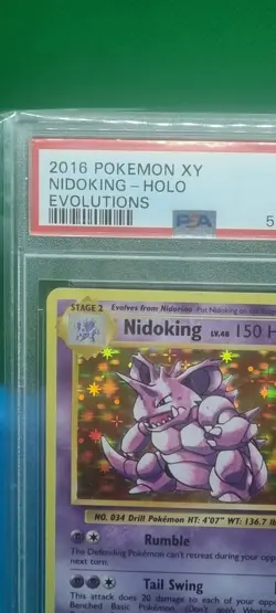 PSA 7 2016 Pokemon Nidoking Holo 45/108 XY Evolutions NEAR MINT GRADED TCG SLAB - Image 3