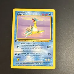 Pokemon TCG Lapras 1st Edition Fossil Rare non holo 25/62 - Image 1