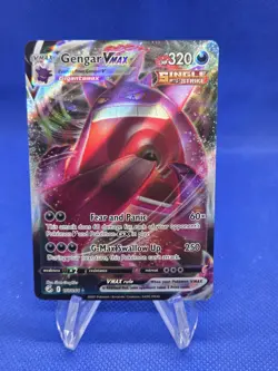 Pokemon SWSH08 Fusion Strike Gengar VMAX 157/264 Ultra Rare NM - Image 1