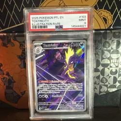 2025 POKEMON PFL EN-PHANTASMAL FLAMES 103 TOXTRICITY ILLUSTRATION RARE PSA 9 - Image 1