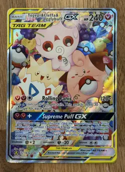 Pokemon Togepi & Cleffa & Igglybuff GX TAG TEAM Ultra Rare Cosmic Eclipse - Image 1