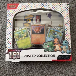 Pokemon TCG Scarlet & Violet 151 Poster Collection Box 3 Foil Promos - Image 1