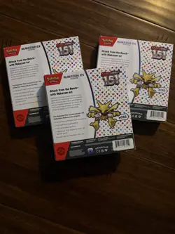 Pokemon TCG Scarlet & Violet 151 Alakazam Ex Collection FACTORY SEALED-lot of 3 - Image 2