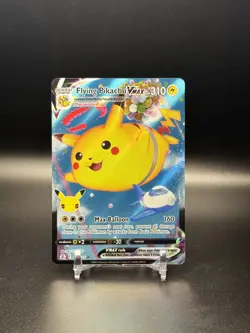 POKEMON CELEBRATIONS #007 FLYING PIKACHU VMAX FULL ART ULTRA RARE - NM - Image 1
