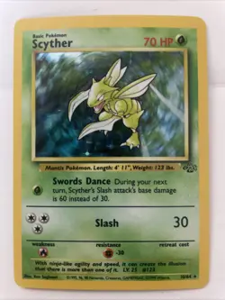 Pokemon TCG Scyther Jungle 10/64 Holo Unlimited Holo Rare - Image 1