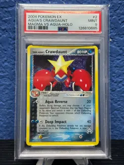 PSA 9 Pokemon Team Aqua's Crawdaunt Magma Vs Aqua Reverse Holo Rare #2 - Image 1