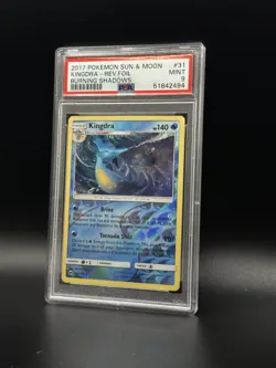Kingdra 2017 Pokemon Sun & Moon Burning Shadows Rev. Foil #31 PSA 9 🔥🔥 - Image 1