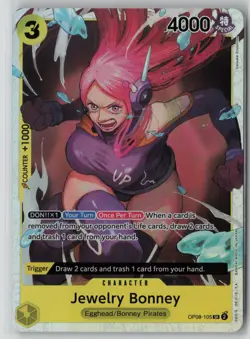 Jewelry Bonney OP08-105 One Piece Two Legends Super Rare Near Mint - Image 1
