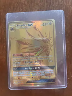 Solgaleo GX 173/156 Secret Rare Gold – Sun & Moon Ultra Prism – Pokemon Card - Image 1