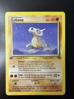 Pokemon Card - Cubone 50/64 Base Set 1st Edition - Image 1