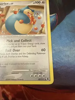 Pokemon Snorlax Rising Rivals Card 33/111 Regular Rare -NM - Image 4