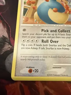 Pokemon Snorlax Rising Rivals Card 33/111 Regular Rare -NM - Image 5