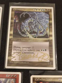 Vintage MTG Revised Chronicles * Lot of 5 Cards * Signed NeNe Beard Benson - Image 3