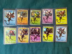 Cool Trainer Ryan Pokemon Signed Card Lot of 10 Autographed Cards - Image 1