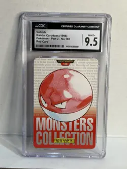 Bandai Carddass Voltorb 1996 Red Version CGC 9.5 Mint+ Pokemon Card - Image 1