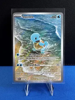 Pokemon TCG Squirtle Illustration Rare Card 170/165 Scarlet & Violet 151 English - Image 1