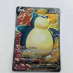 Snorlax V 197/202 Sword & Shield Ultra Rare Full Art Pokemon Card - Image 1