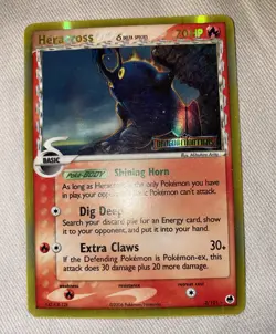 Heracross (Delta Species) 3/101 Dragon Frontiers Holo Pokemon Card 2006 MP - Image 2