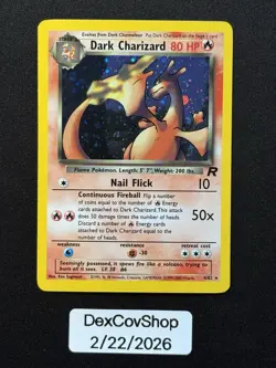 Dark Charizard 4/82 Holo Team Rocket Vintage Pokemon Card - NEAR MINT CONDITION - Image 1
