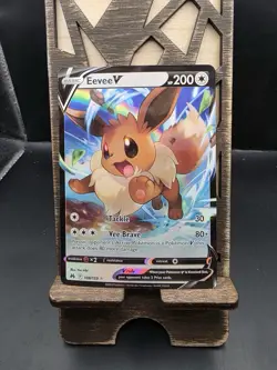 Pokemon TCG Crown Zenith Eevee v Ultra Rare Holo Card 108/159 NM Condition - Image 1